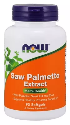 NOW Foods Saw Palmetto With Zinc & Pumpkin Seed Oil For Healthy Prostate • £17.97