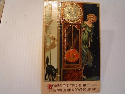 Antique (isl) Germany Halloween Postcard (b37) Rare Shiny Finish Unposted Divide • $46.50