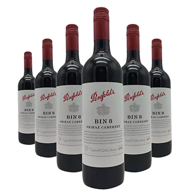 Penfolds Bin 8 Cabernet Shiraz 2018 750ml X 6 Bottle • $256