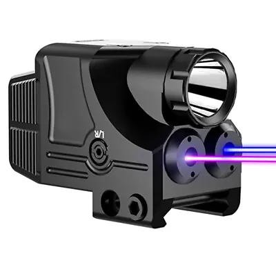 Flashlight Red/Green/Blue/Purple Laser Sight Combo Rechargeable Picatinny Rail • $19.41