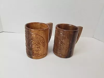 Vintage Carved Wooden Bahama Islands Beer Mug  • $12.99