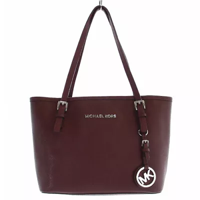 Michael Kors Leather Handbag Bordeaux /Sr3 Ladies • $134.39