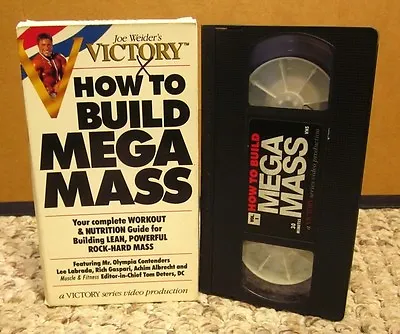 HOW TO BUILD MEGA MASS Joe Weider Bodybuilding VHS Weight-lifting Mr. Olympia • $14.99