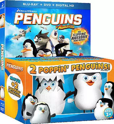 Penguins Of Madagascar With 2 Poppin Pen Blu-ray • $5.81