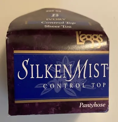 $9.95 • Buy Leggs Silken Mist Control Top Pantyhose,  Sheer Toe, Ivory, Size B. 202 03. 1996