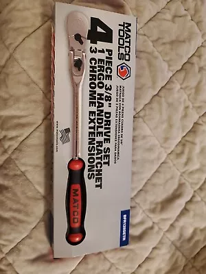 Matco 3/8  DRIVE 4 PIECE 12  EIGHTY8 TOOTH LOCKING FLEX RATCHET BFR128SETR • $190