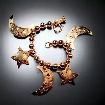 KENZO PARIS  Crescent Moon & Star Gold-Tone Charm Bracelet • $49.99