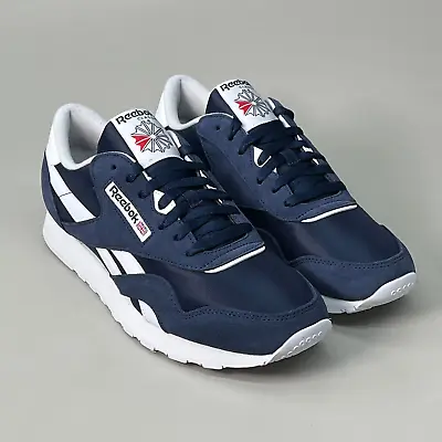 REEBOK Classic Nylon Men's Running Shoes U.S/Sz-9 Blue/White GY7234 (New) • $39