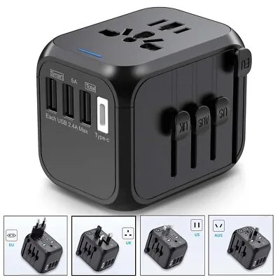 $16.99 • Buy Universal International Travel Adapter USB Type-C Charger For Samsung IPhone 14