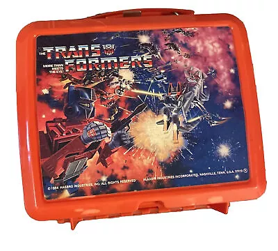 Vintage 1984 Transformers Aladdin Hasbro Lunch Box Red USA No Thermos • $19.95