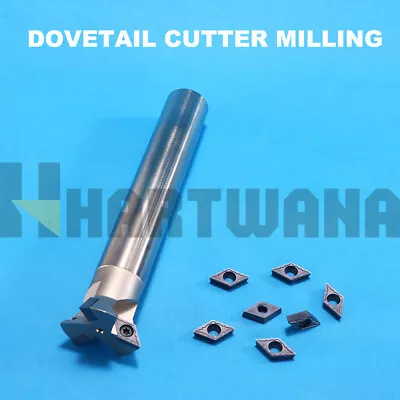 Indexable Dovetail Cutter Milling 60 Degree 3 Flutes Carbide Inserts DCMT110204 • $85.50