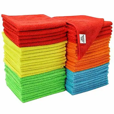 Pack Of 3x 6x 12x Microfibre Home Kitchen Car Valeting Dusters Cleaning Cloths • £1.49