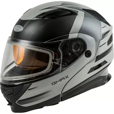 GMAX MD-01S Modular Dual Lens Shield Snow Helmet (Matte Grey/Silver XX-Large) • $59.99