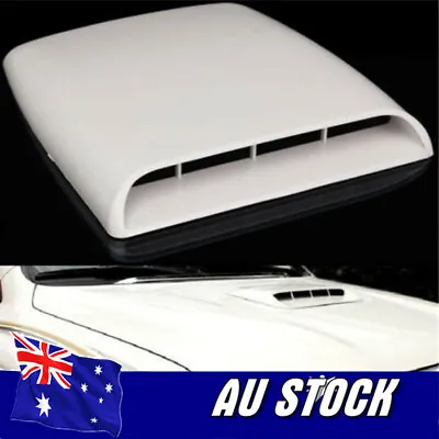 1pc White Car Universal Air Flow Intake Hood Scoop Vent Bonnet Cover ABS Plastic • $28.02