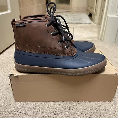 Sperry Breakwater Duck Boots Men's Size 9.5  M Brown/Navy NEW MSRP $89.99 • $33.99