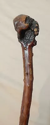 Antique High Quality Natural Root Wood Folk Art Walking Stick Cane Knobby Shaft • $174.99