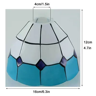 Art 4cm Opening Hand Painted Glass Shade Replacement For Tiffany Desk Table Lamp • £19.19