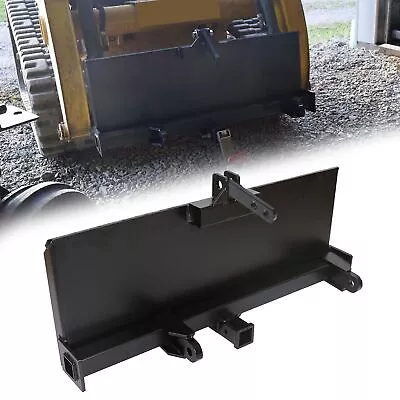 Universal 3 Point Attachment Adapter Skid Steer Trailer Hitch Adjustable Widt... • $382.90