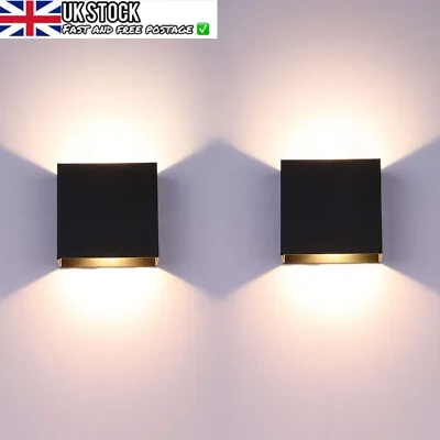 £8.59 • Buy 2Pcs Modern LED Wall Light Up Down Cube Indoor Sconce Lighting Lamp Home