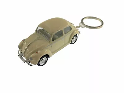 2.5  Kinsmart 1967 VW Beetle Pastel Keychain Diecast Model Toy Car 1:64 Cream • $5.98
