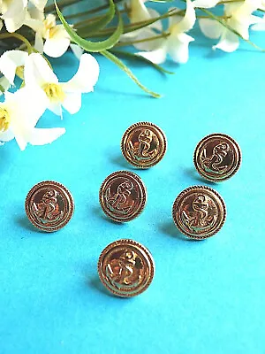 777B The Classic Buttons   Anchor Of Navy   Golden Lot Of 6 Buttons Ep.vintage • £2.70