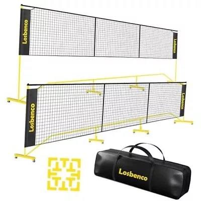 Pickleball Net With Wheels Court Lines Metal Frame & Regulation Size 22FT 6  • $210.92