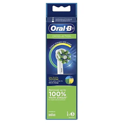 Oral B Cross Action Replacement Brush Heads 3 Pack • $17.40