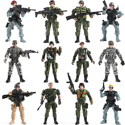 US Army Men And SWAT Team Toy Soldiers Action Figures Playset With Military W... • $27.02