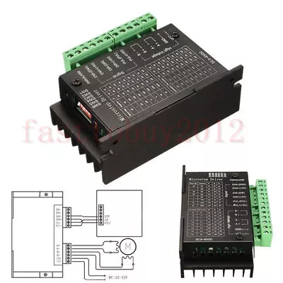 TB6600 Single Axis 4A Stepper Motor Driver Controller 9~40V Micro-Step CNC Black • $12.99