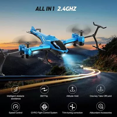 VATOS RC Helicopter 2.4G Remote Control Helicopter Obstacle Avoidance 360° Flip • $46.99