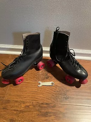 VTG Roller Skates Black Men's Platinum Precision Size 11 12 ? 366L Wheels Inline • $55