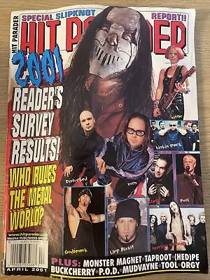 Hit Parader April 2001 Slipknot Korn Disturbed LINKIN PARK Marilyn Manson • $21