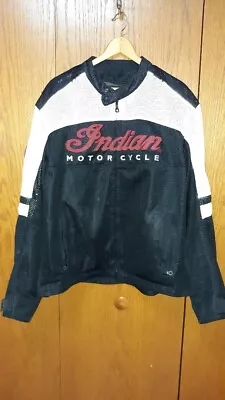 Rare Genuine Indian Motorcycle Men's Mesh Jacket With Body Armor Extra Large • $120