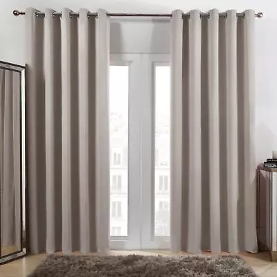 £14.99 • Buy Dreamscene Curtains Eyelet OR Pencil Pleat Pair Blackout Thermal Ring Top
