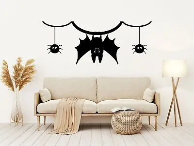 £4.29 • Buy Halloween Wall Stickers Animals Bat Interior Home Art Spiders Decor Vinyl Decal