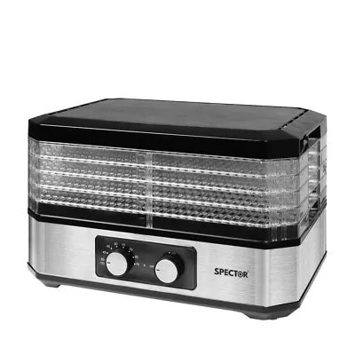 Spector Food Dehydrators Stainless Steel Beef Jerky Maker 5 Trays Fruit Dryer • $66.99