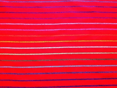 Mexican Fabric Cambaya By The Yard Red And StripesTela Mexicana Red • $5.50