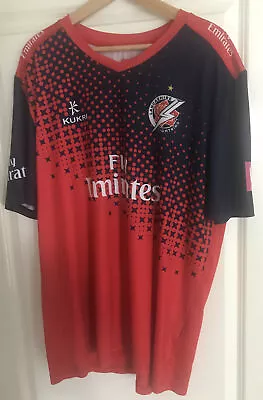 Lancashire Lightning Cricket Shirt Kukri Fly Emirates 2XL 46” Red Blue • £39.99