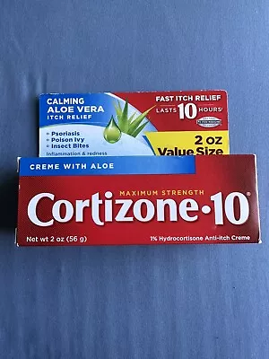 Cortizone 10 Maximum Strength Anti-Itch Cream With Soothing Aloe 1% Hydrocortis • $8.94