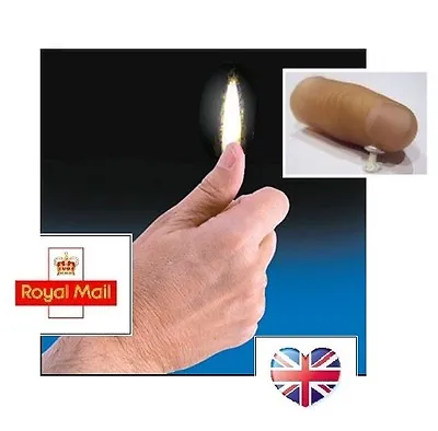 £3.79 • Buy Flaming Thumb Tip Fire Stage Street Flame Magic Trick Thumbtip Light Close Up