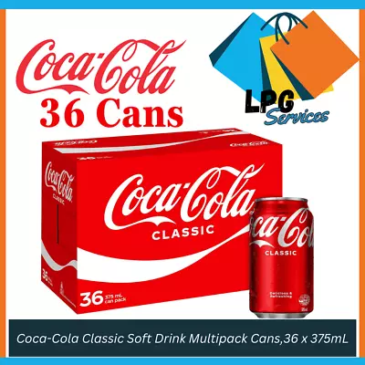 Coca-Cola Classic Soft Drink Multipack Cans (36 X 375mL) Bulk Value Coke Pack • $40.99