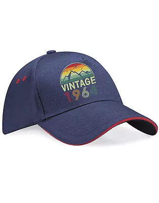 60th Birthday Hat 60 Years Old Born In 1964 5 Panel Cotton Cap Sandwich Peak • £14.99