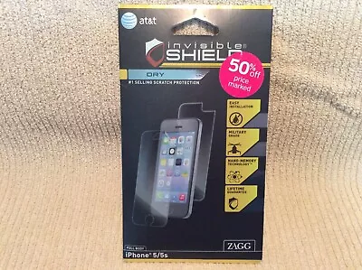 Zagg Invisible Shield Phone Scratch Protector For IPhone 5 & 5s New Sealed • $9.99