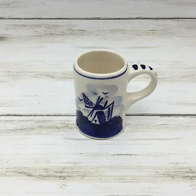 $8.05 • Buy DAIC Delft Blue Handpainted Miniature Handled Mug Holland