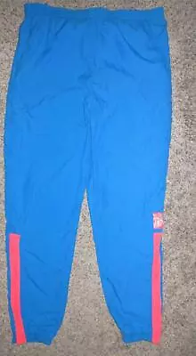 Vtg Nike International Men Track Jogger Parachute Nylon Pants Sz Large Blue Pink • $1