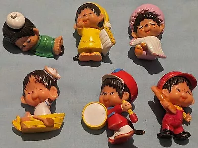 LOT Of 6 Vintage 2  Monchhichi PVC Monkey 3 Sleepy 3 Sporty 1979 • $14.88