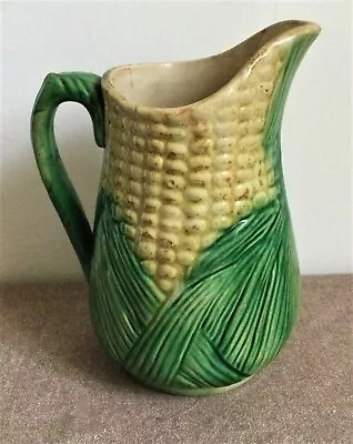 £20 • Buy Victorian Majolica Pottery Jug Sweetcorn Design