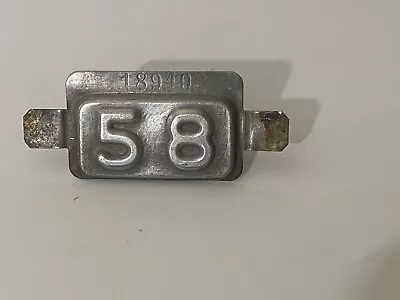 Vintage DMV 1958 Car Registration Tags Metal Original Collectible USA • $20