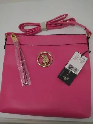 U.S. POLO ASSN. Zip Top Medallion Crossbody Pink One Size • $199.99