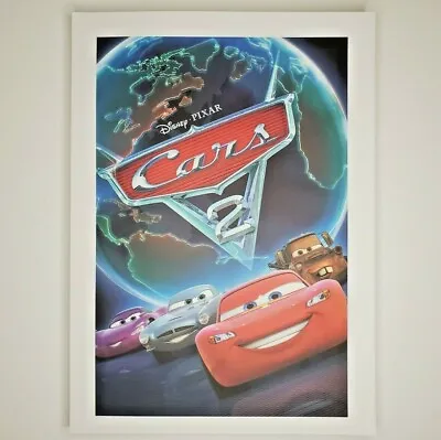 Cars 2 Movie Poster Authentic Disney Pixar Lithograph 11.5x16 Lightning McQueen • $30